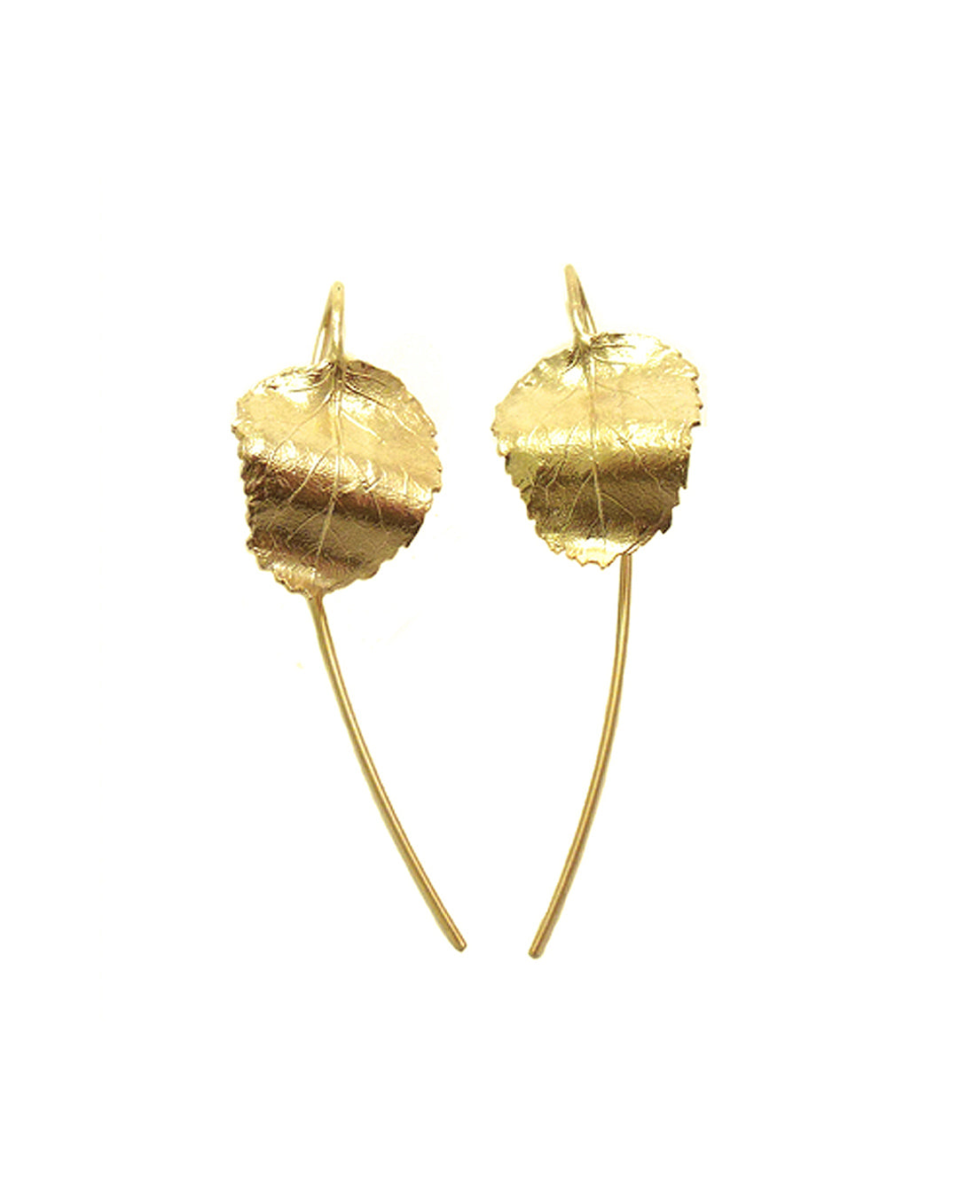 Rose Leaf earrings Bronze Gold Handmade Handcrafted Jewels Jewelry Beautiful Accessories Simona Materi