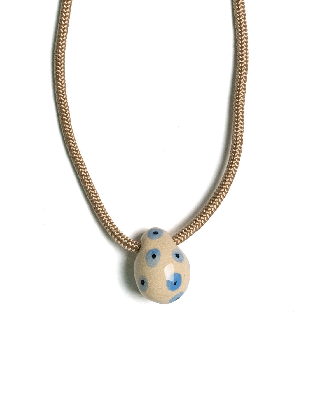 Ceramic Statement Necklace – Exotic Egg Talisman