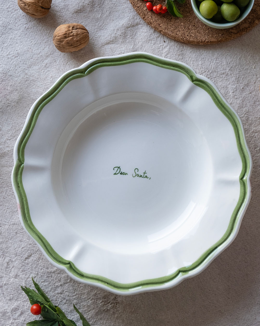 "Dear Santa" plate