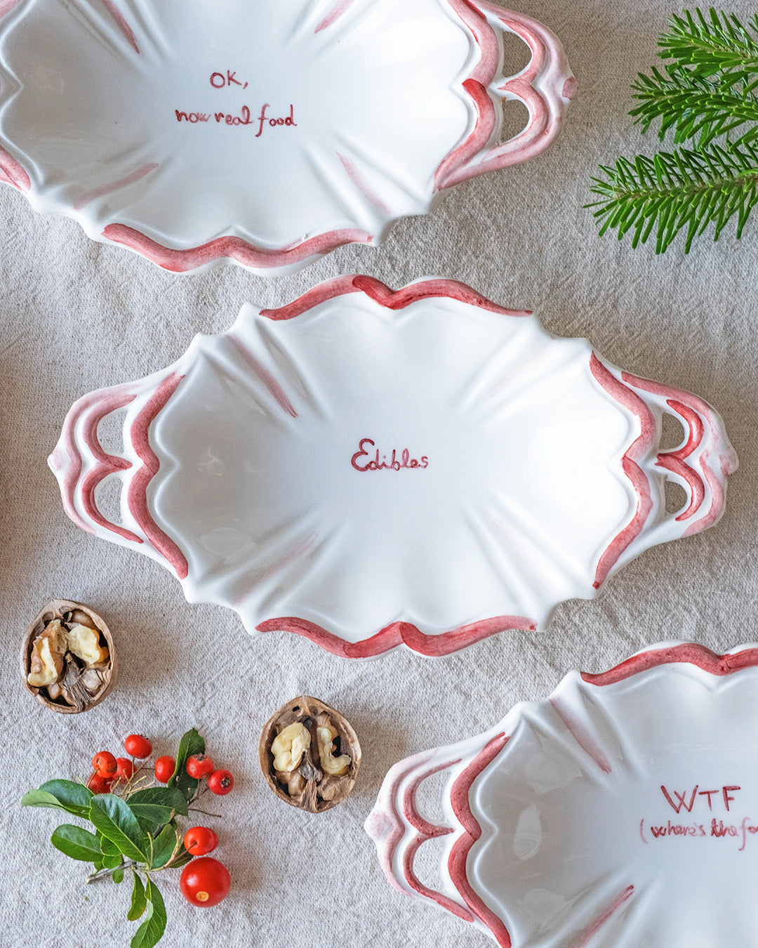 Fil rouge bowl MIX- Set of 3