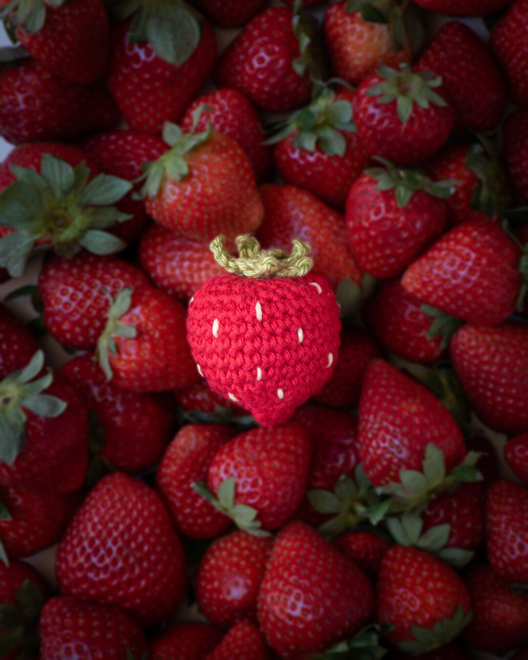 Sweet Strawberry - crochet bag charm