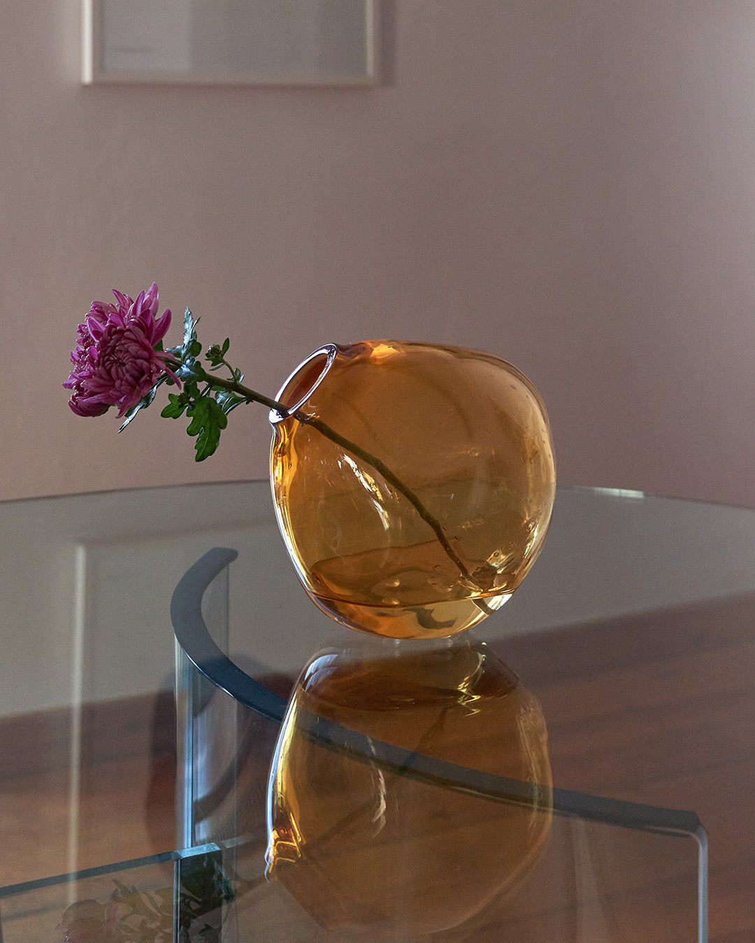 Vase en verre cristal ambré NUVOLA