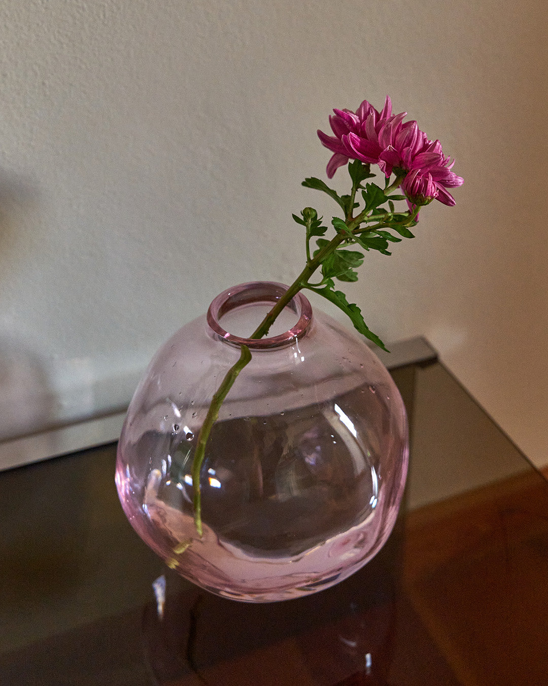 NUVOLA Pink Crystal Glass Vase