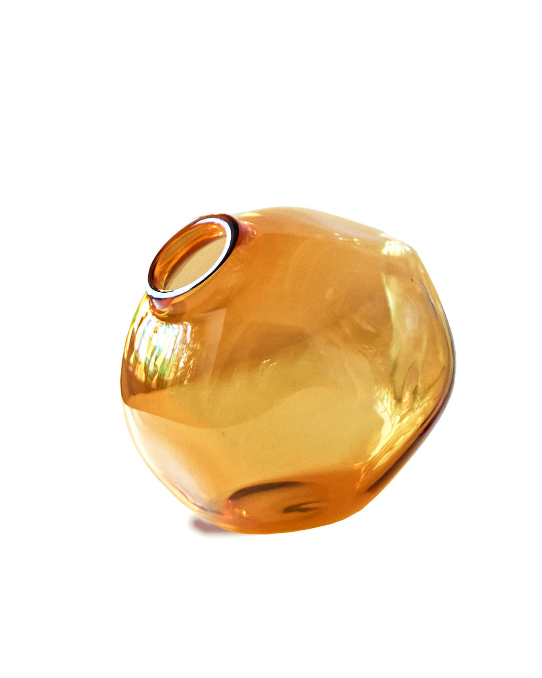 NUVOLA Amber Crystal Glass Vase