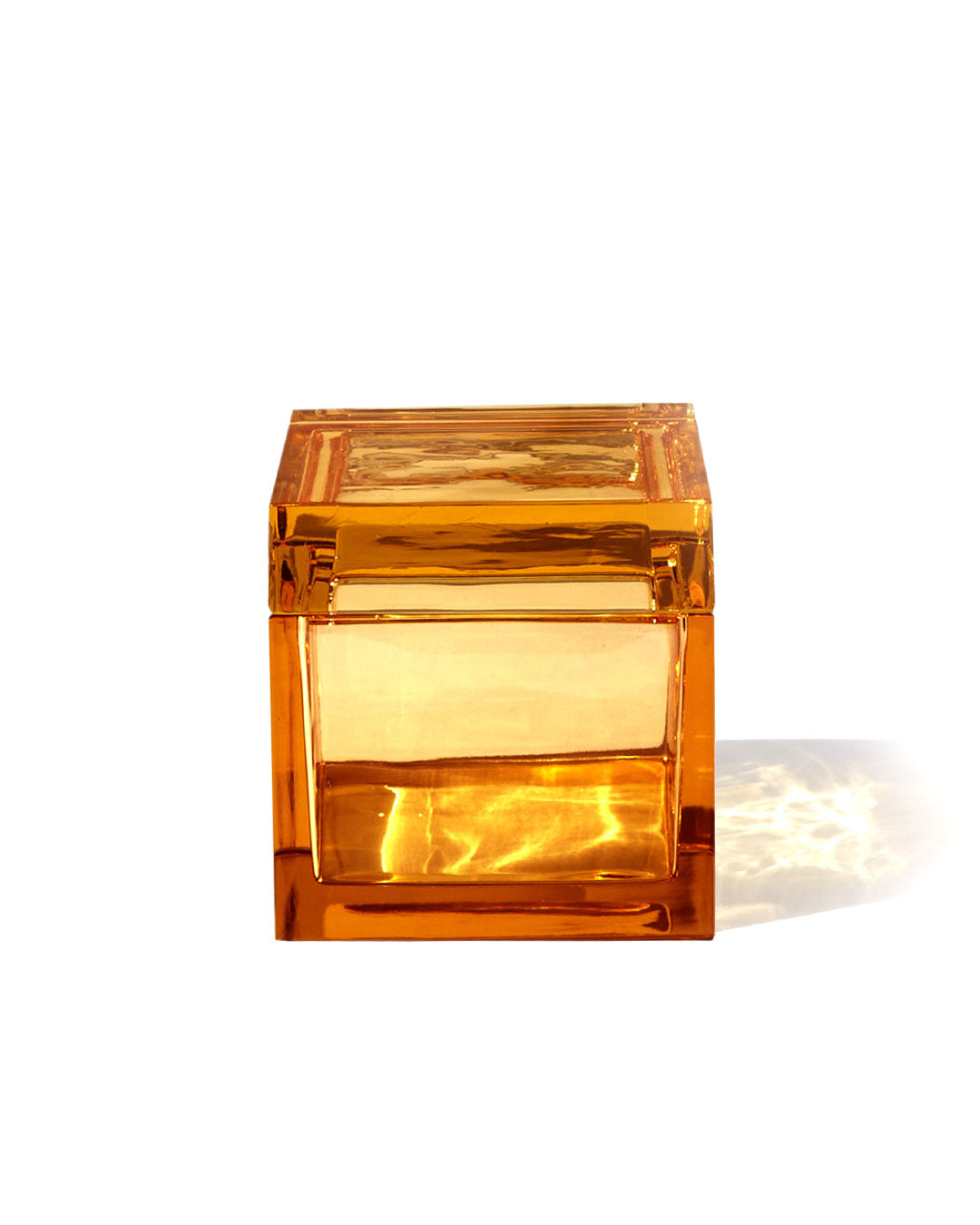 Boîte en verre cristal ambré PALMI