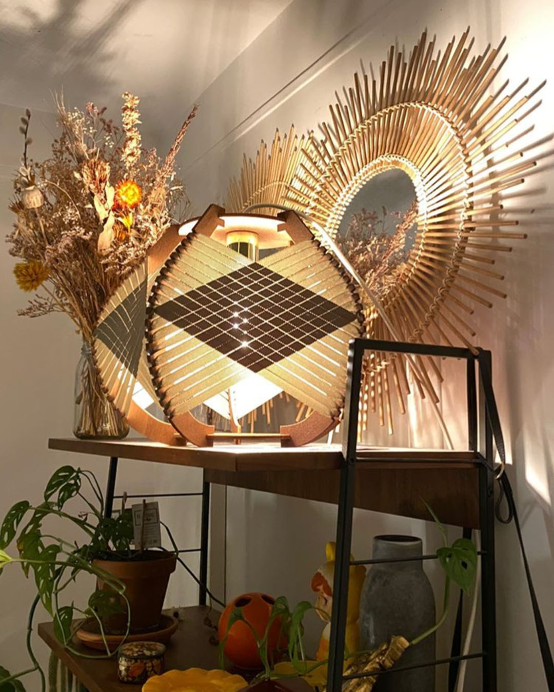 Lampada intrecciata grande