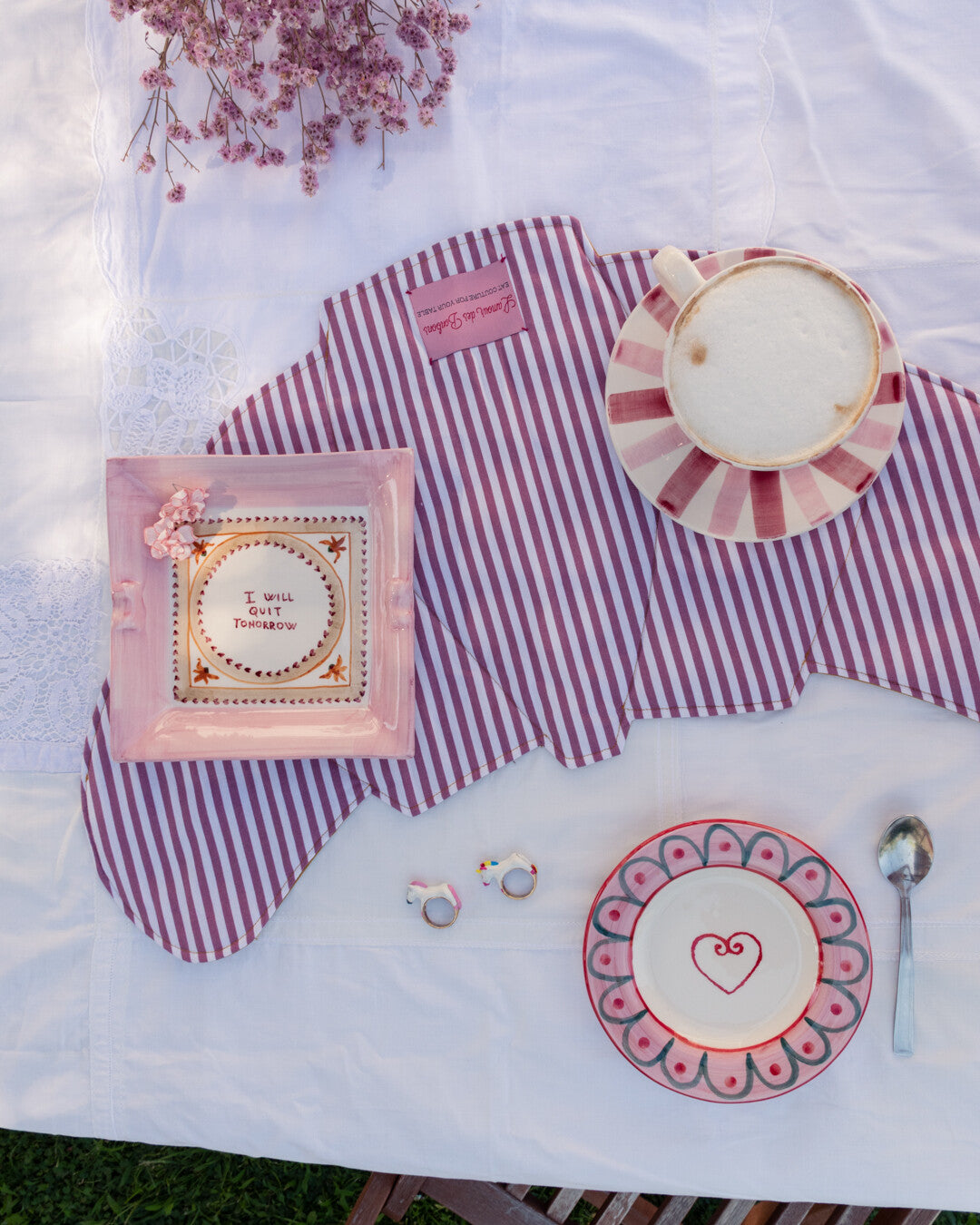 Croissant je t'aime placemat
