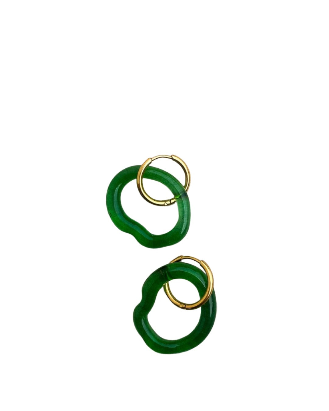 Handmade recycled glass earrings - Suplais