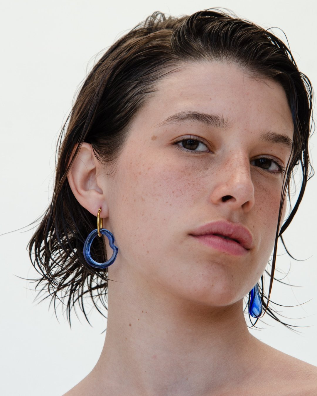 Handmade recycled glass earrings - Suplais