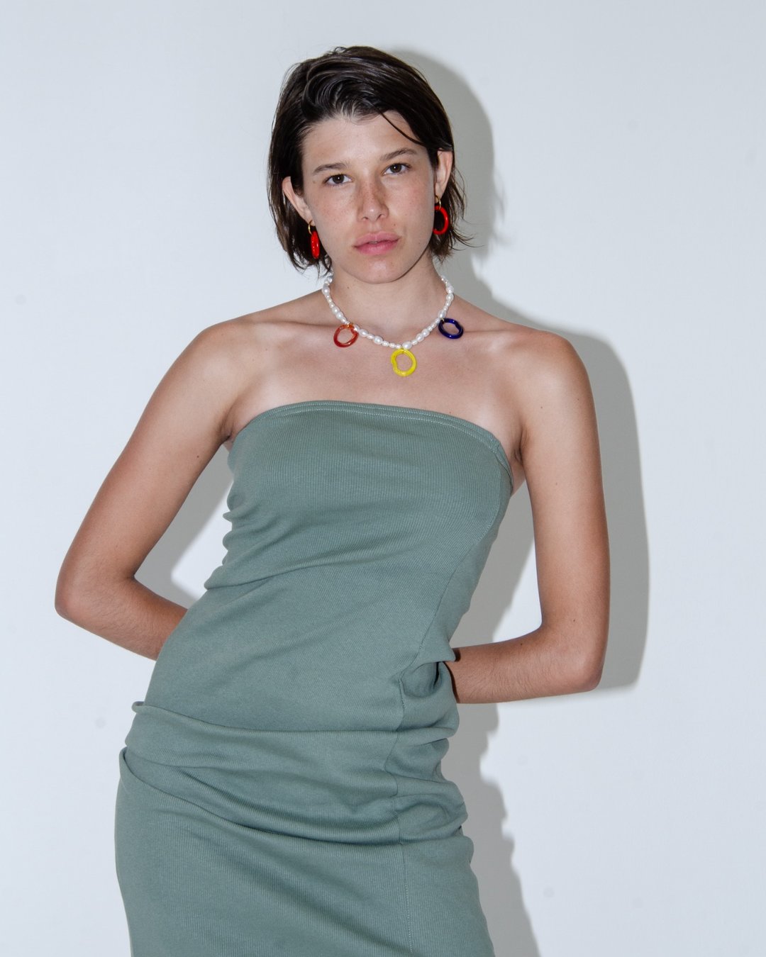 Handmade recycled glass necklace - Suplais