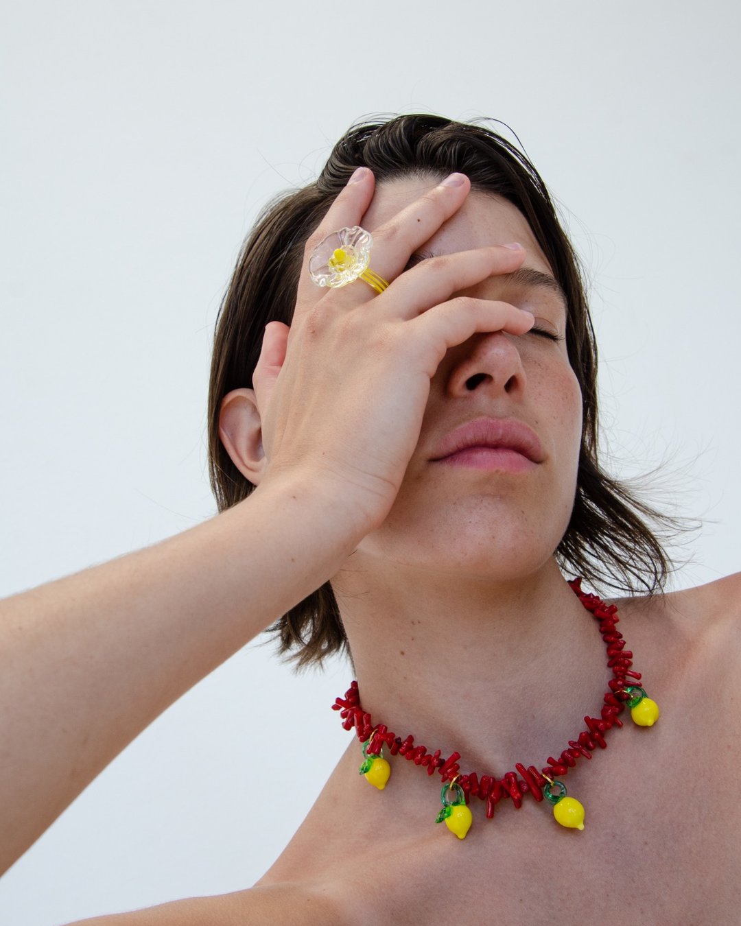 Handmade recycled glass necklace - Suplais