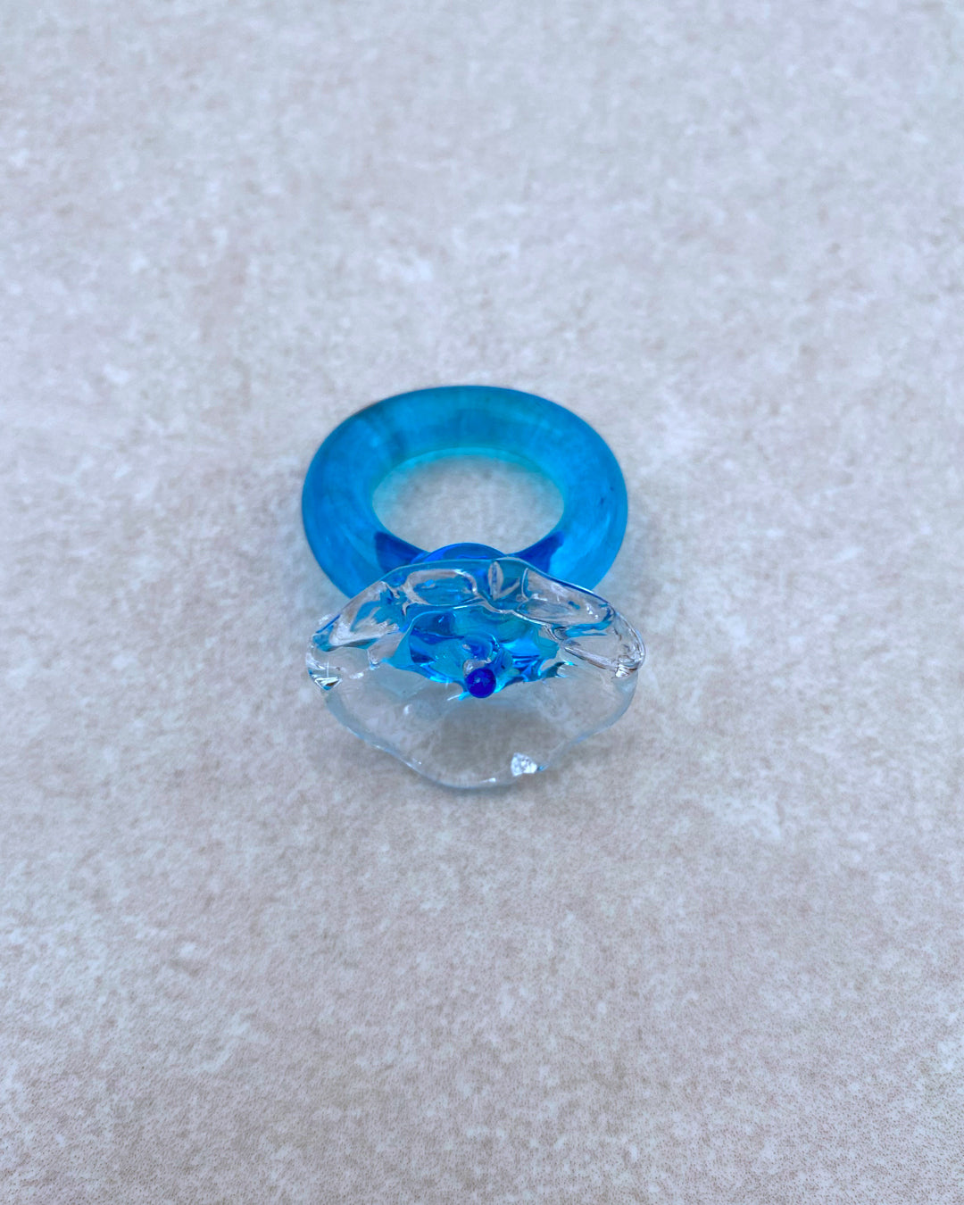 Handmade glass ring - flower - Poppins ring - Suplais
