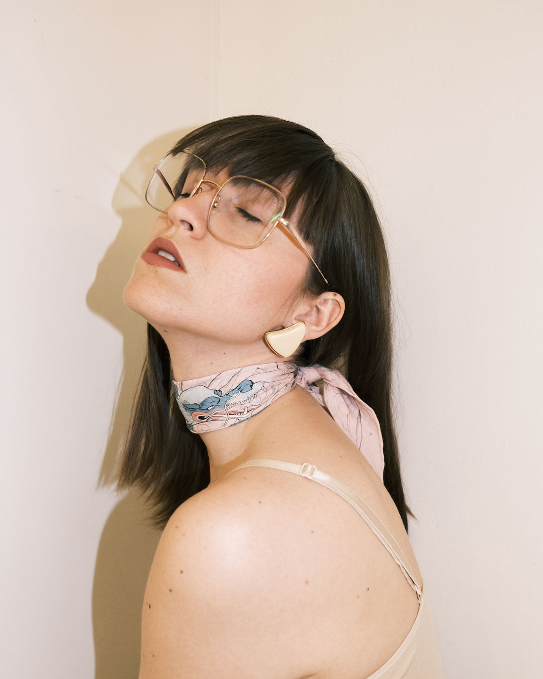 Handmade tencel illustrated headscarf - Sydney Duncan