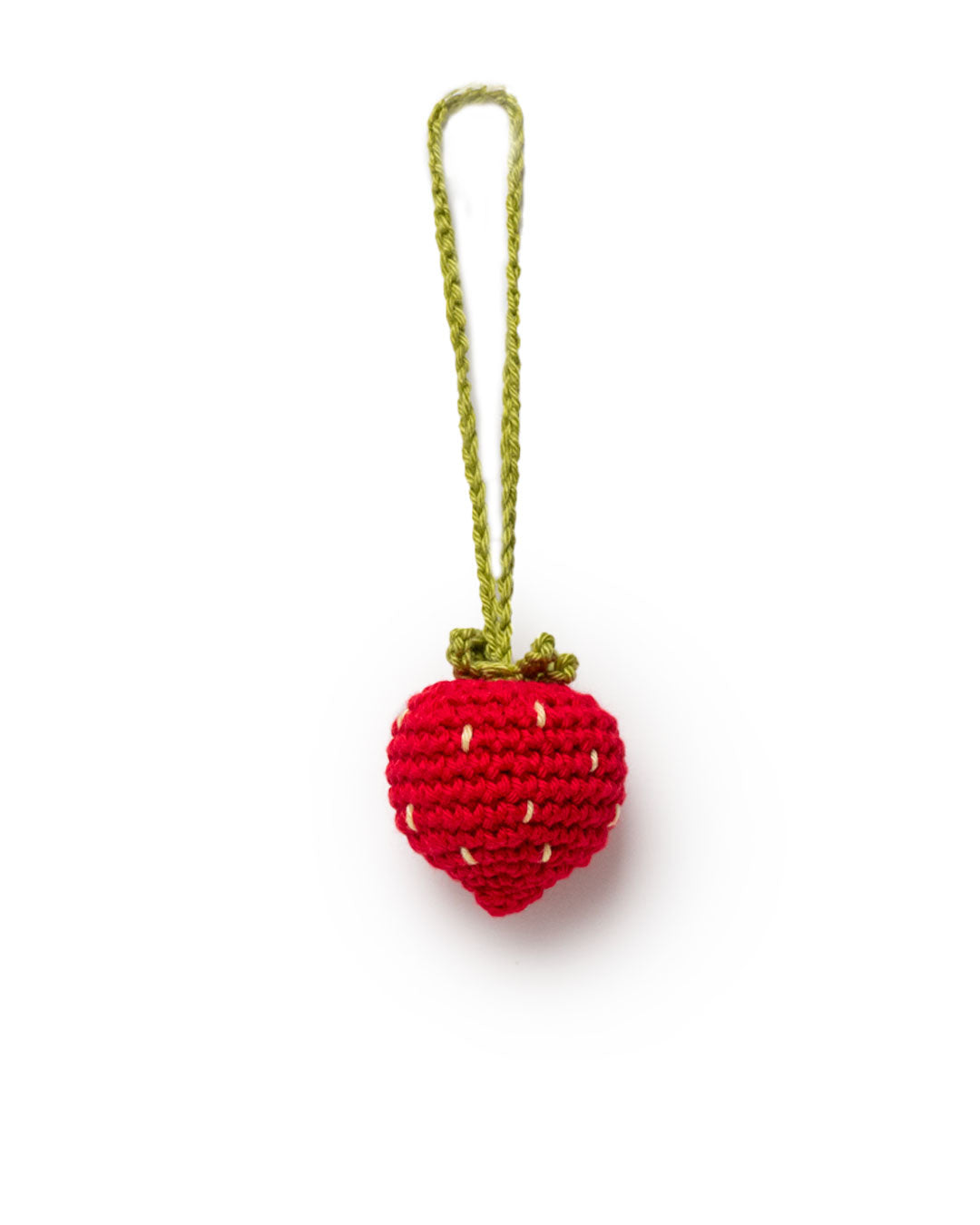 Sweet Strawberry - crochet bag charm