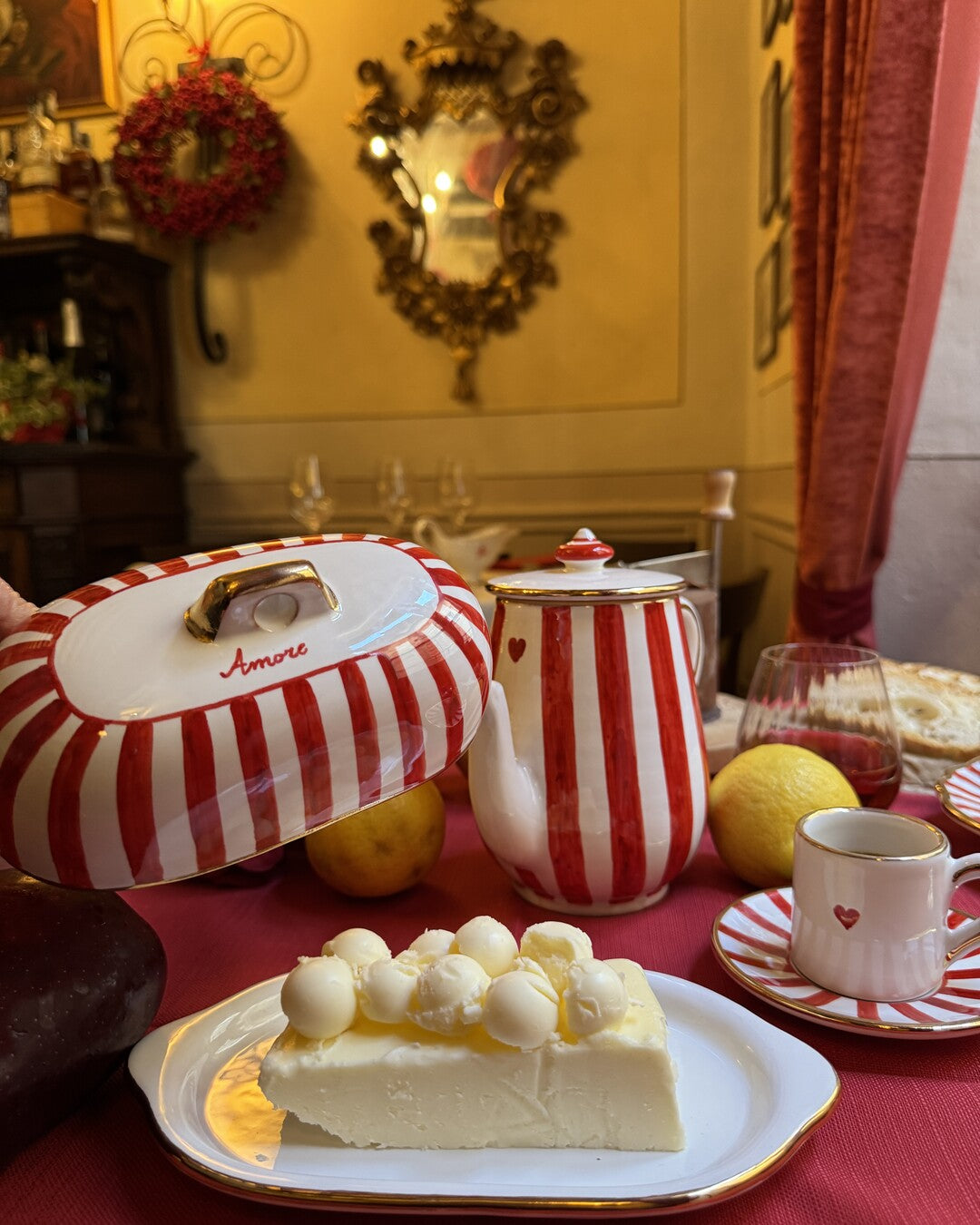 Amore Butter Dish Red