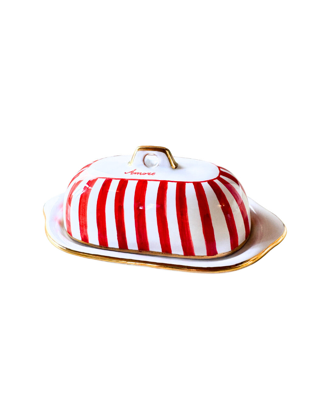 Amore Butter Dish Red
