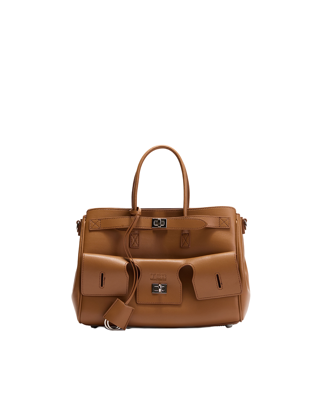 Amelie Structured Leather Bag - Caramel