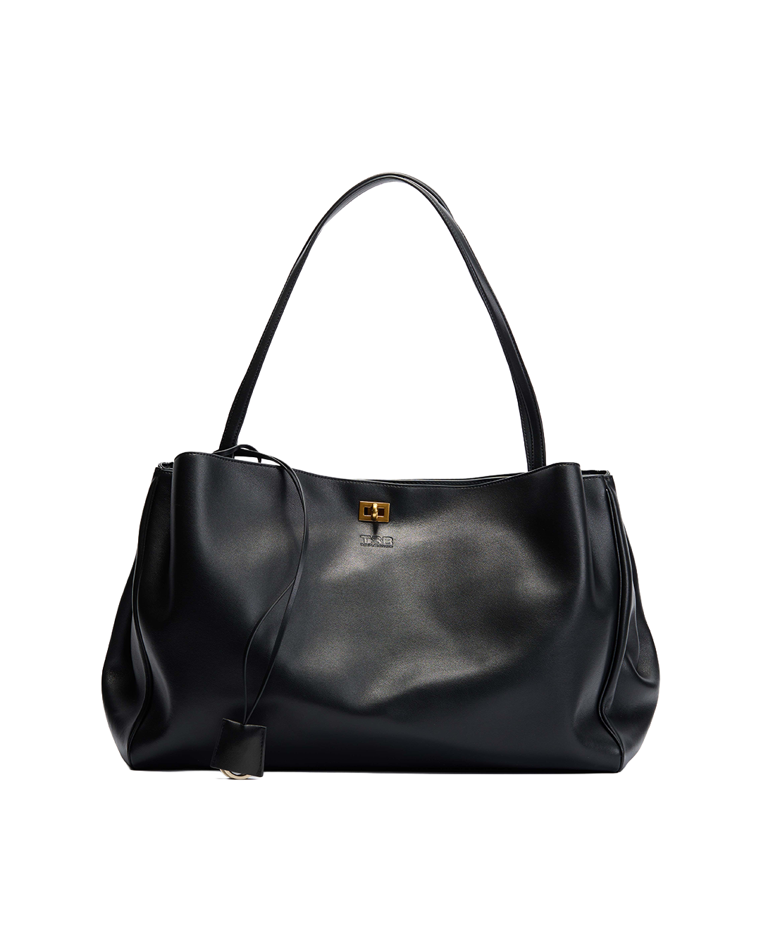 Chantal Big Leather Bag - Black