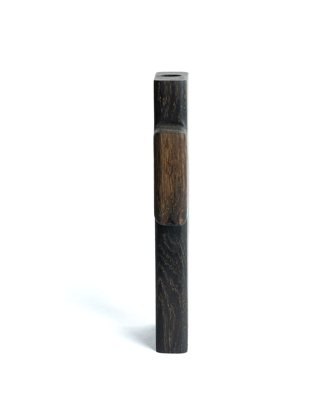 Double Handles Asymetric Wood Vase