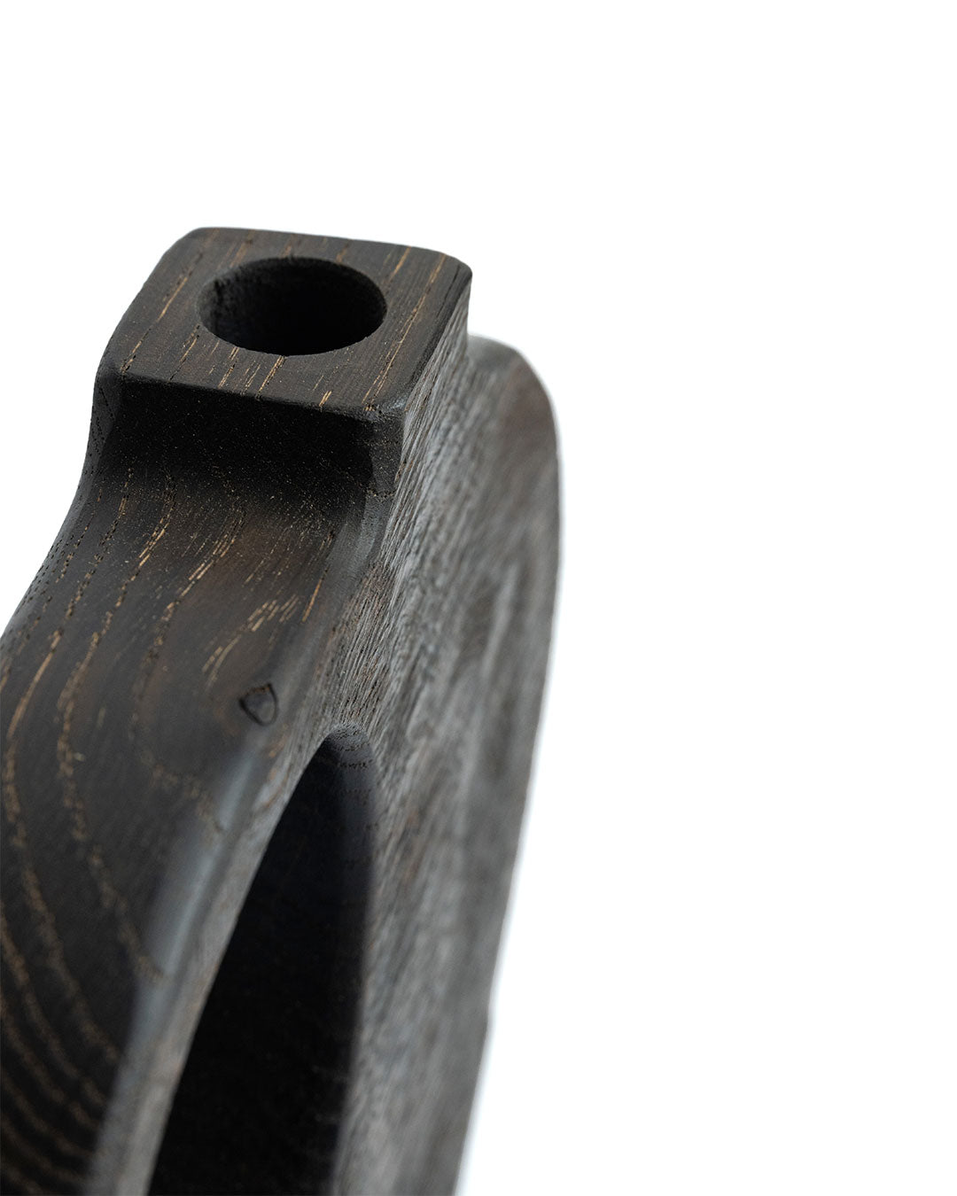 Textured Amphora Wood Vase