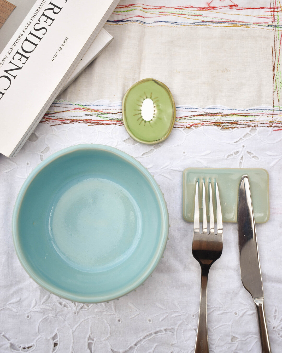Cutlery rest Terrami ceramic handmade