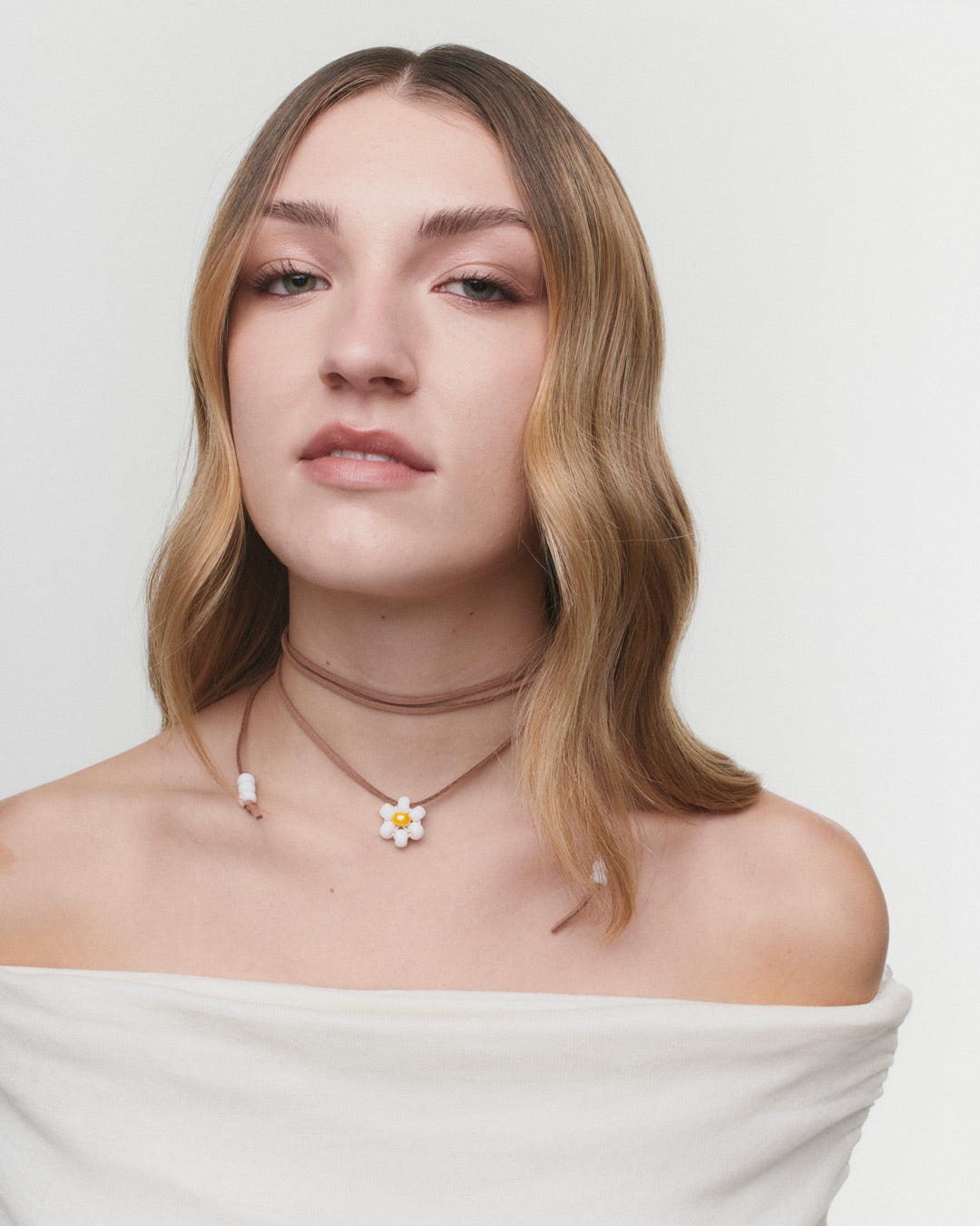 Fleur Simple - handmade beads necklace - Fleur de Peau