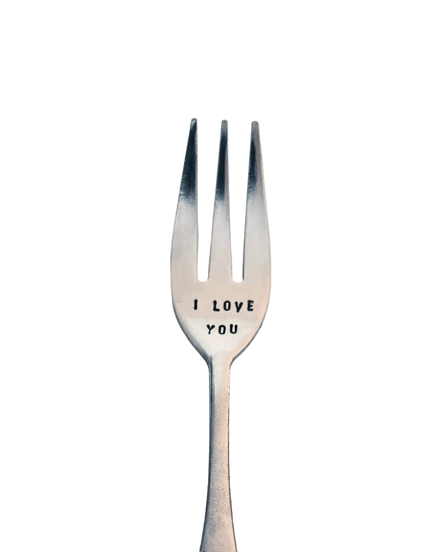 Custom - Hand-Stamped Stainless Steel Dessert Fork