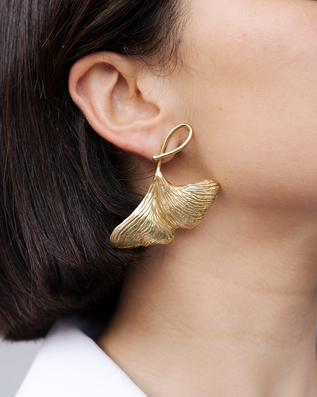 Handmade Ginkgo Earrings VNV Sculpted Jewels
