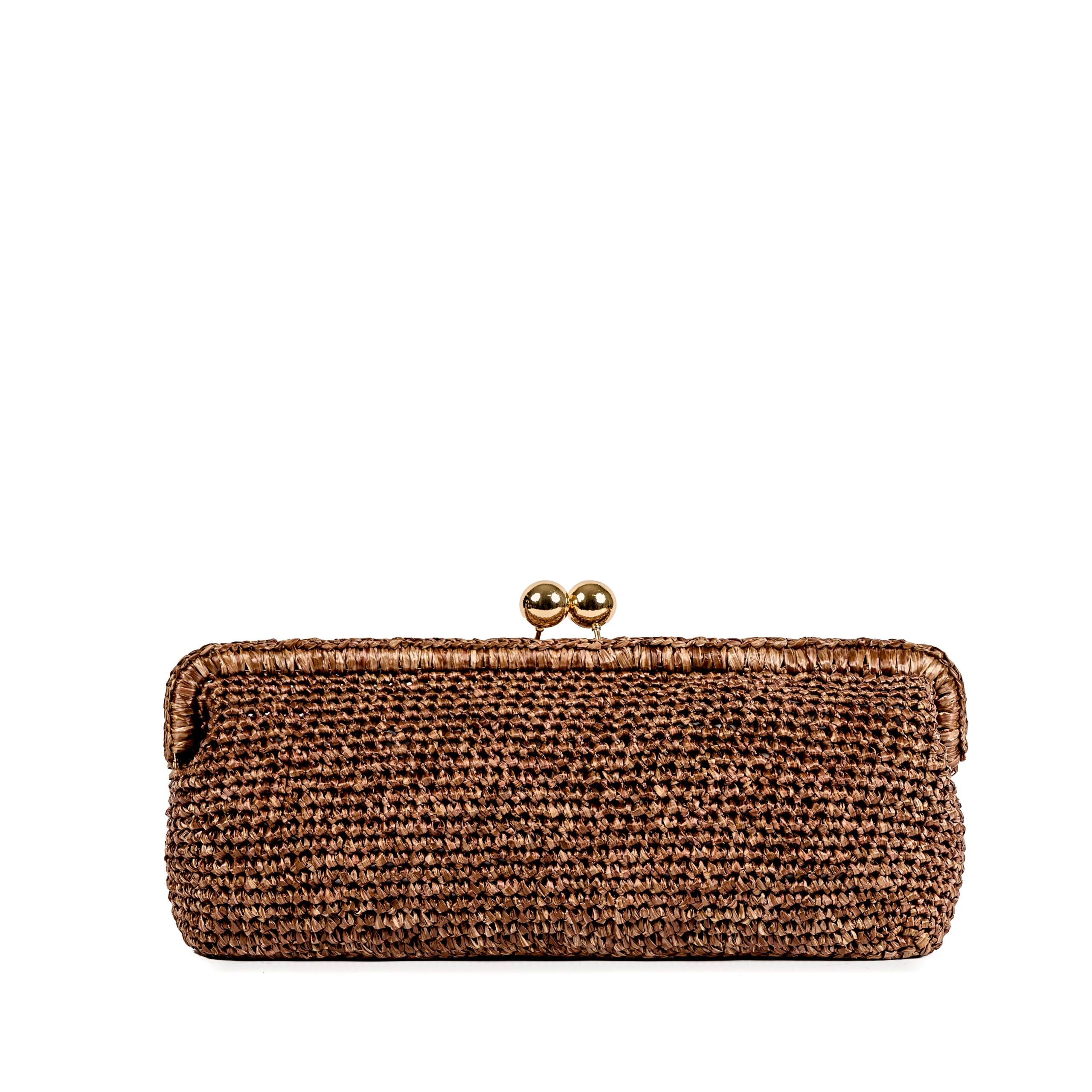 ViaMailBag Crochet raffia pouch bag