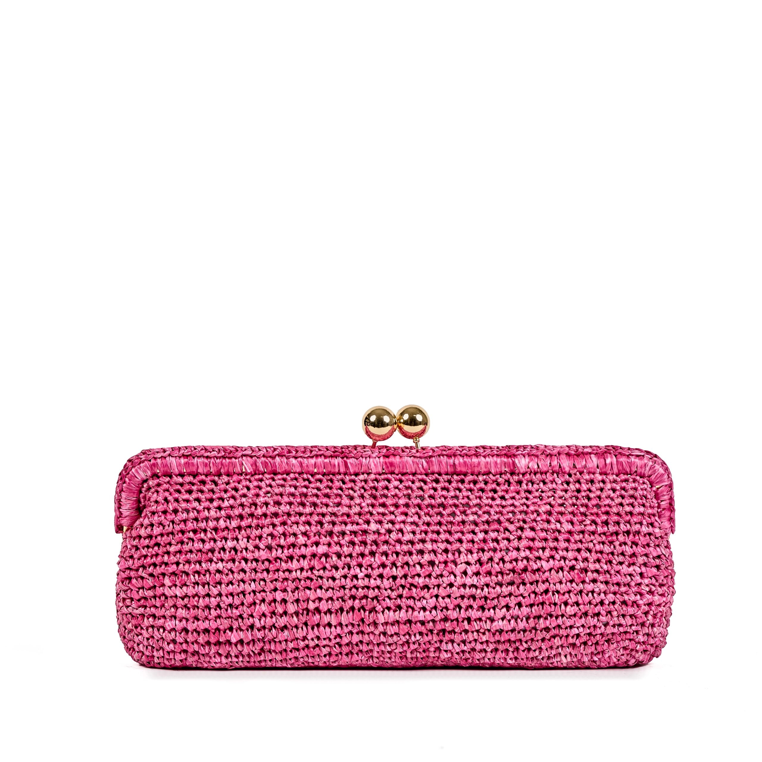 ViaMailBag Crochet raffia pouch bag
