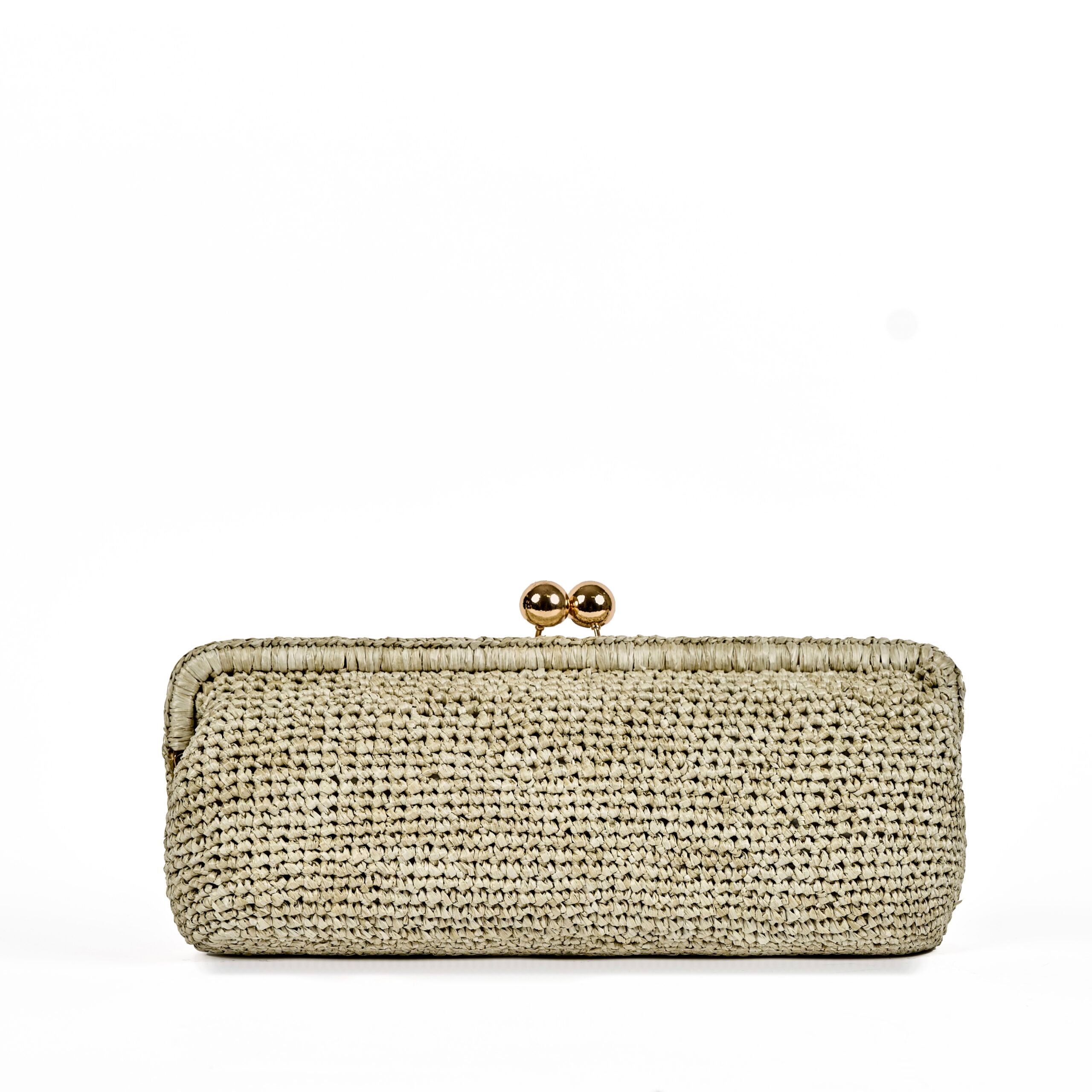 ViaMailBag Crochet raffia pouch bag