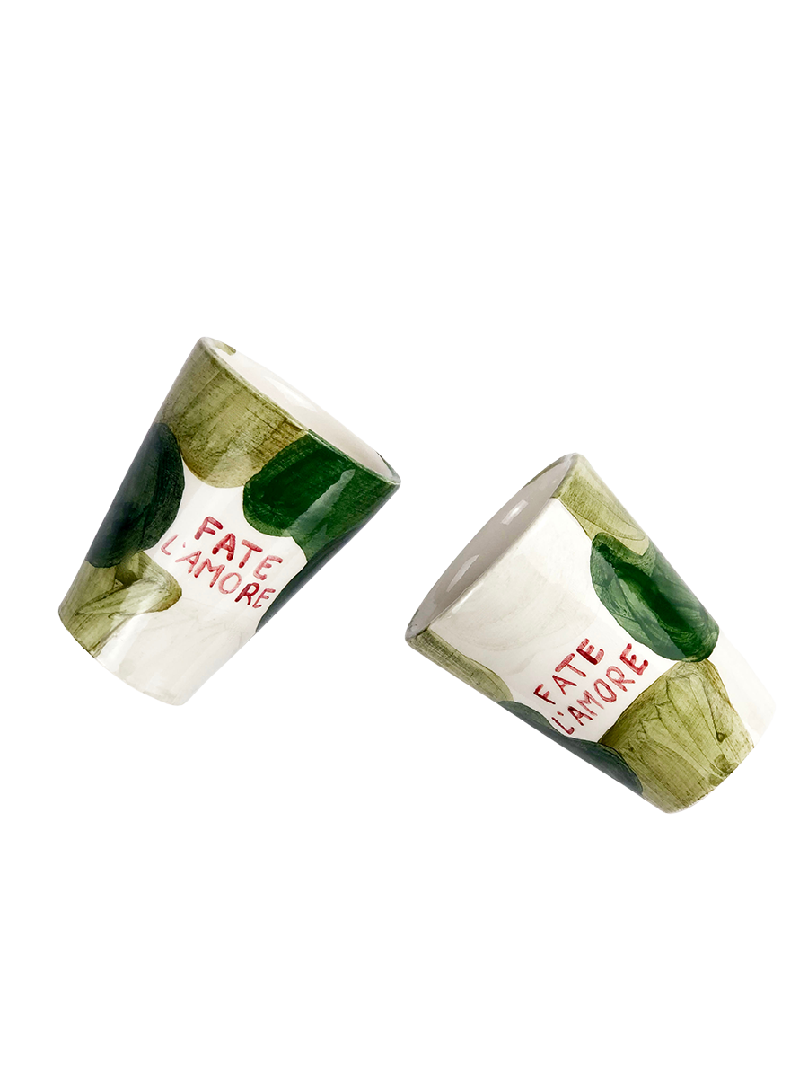 "Fate l'Amore" Shot Glasses - Set of 2