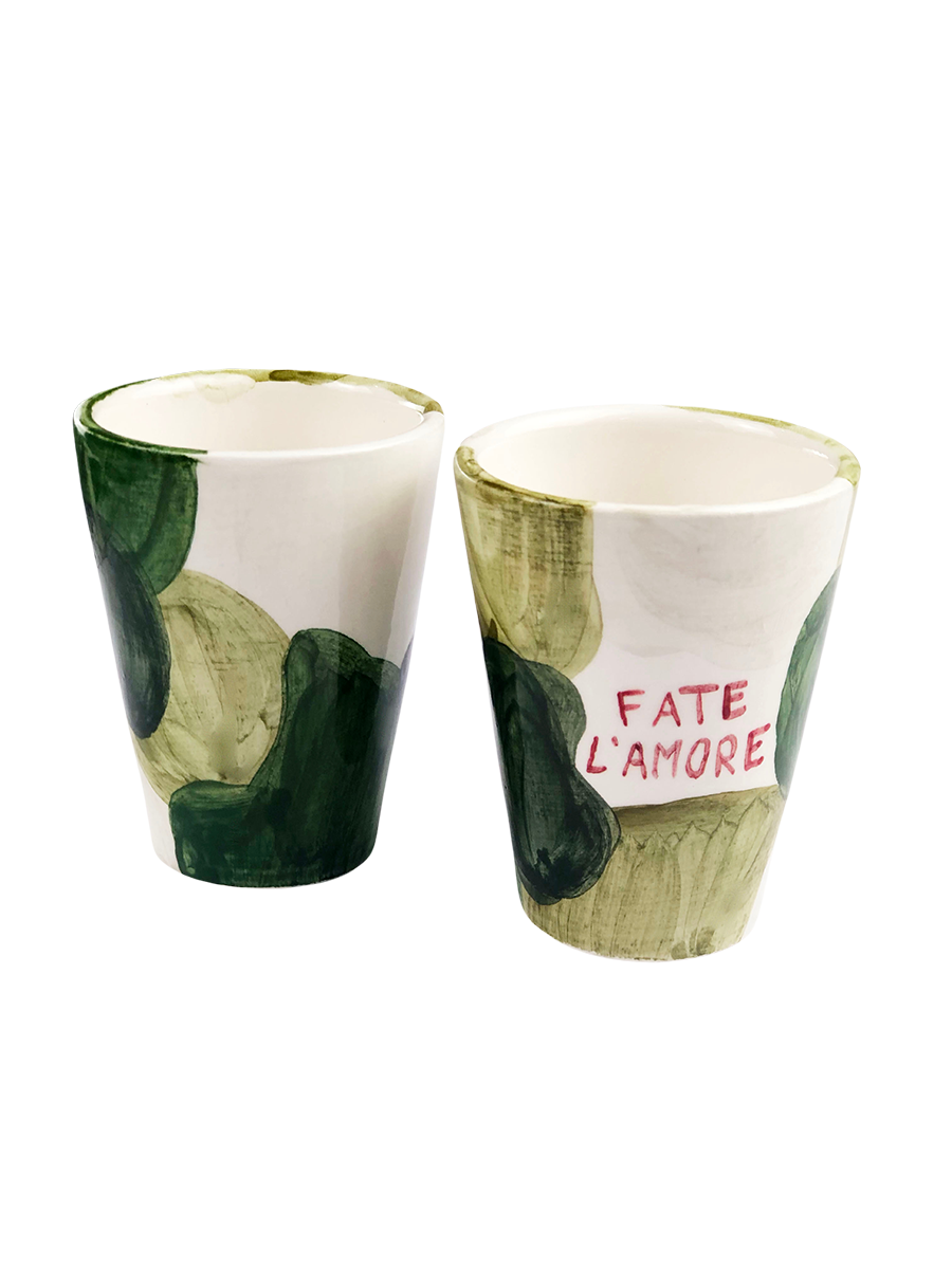 "Fate l'Amore" Shot Glasses - Set of 2