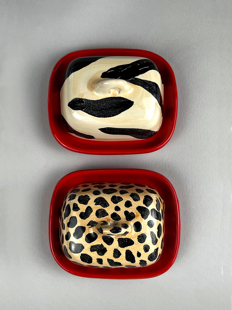 Leopard Butter Dish
