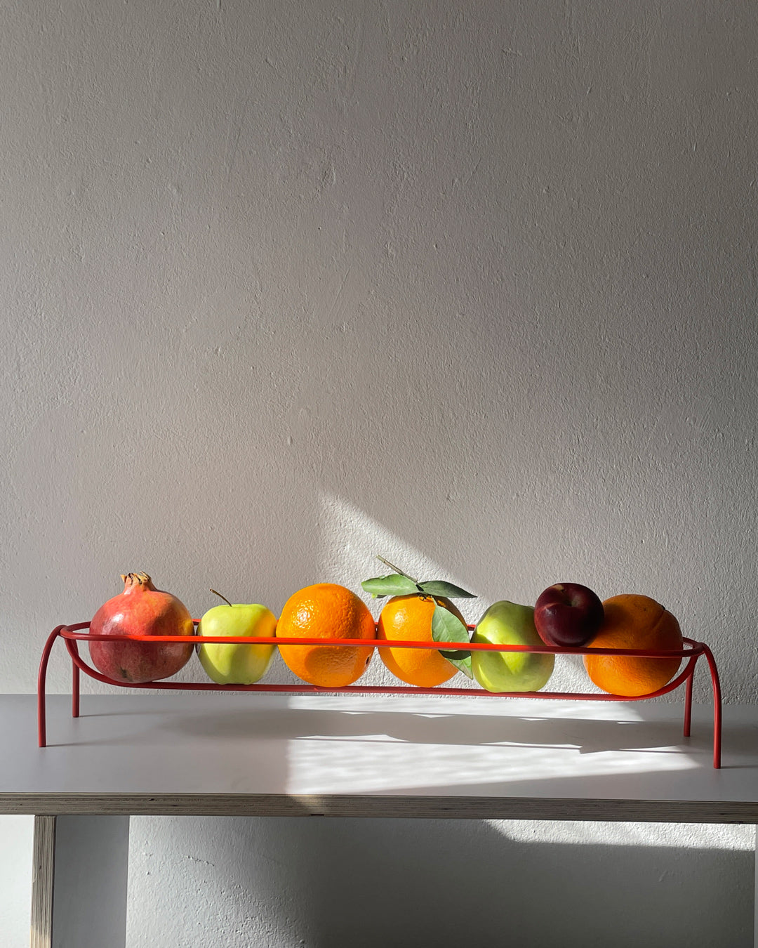 Handmade red steel fruit bowl - Wera Jane Design