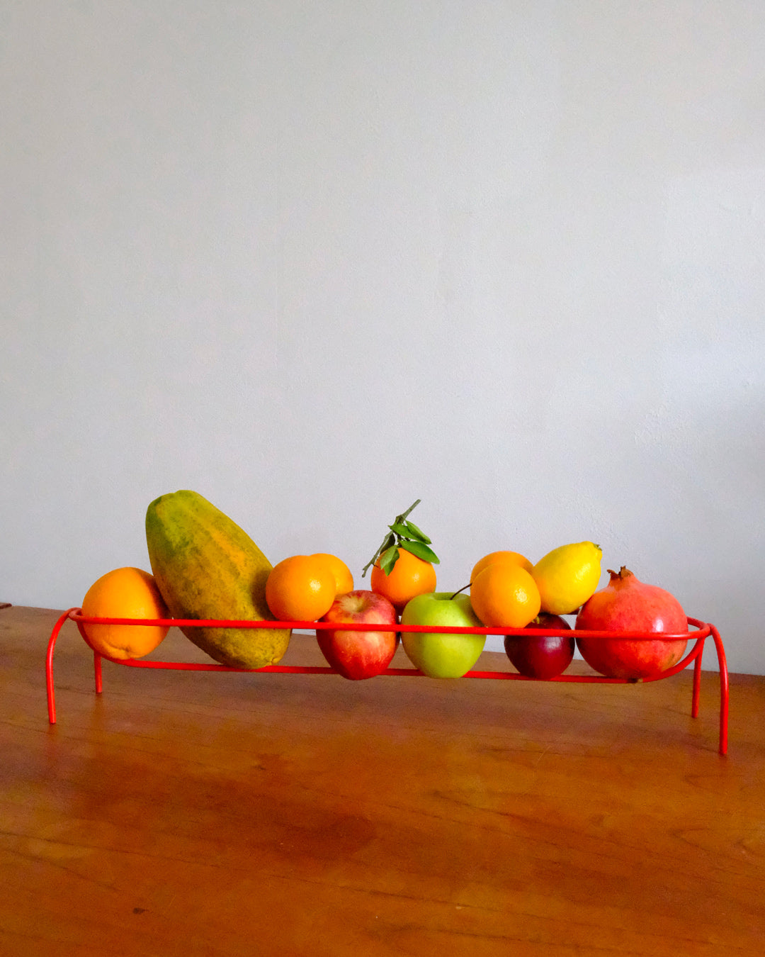 Handmade red steel fruit bowl - Wera Jane Design