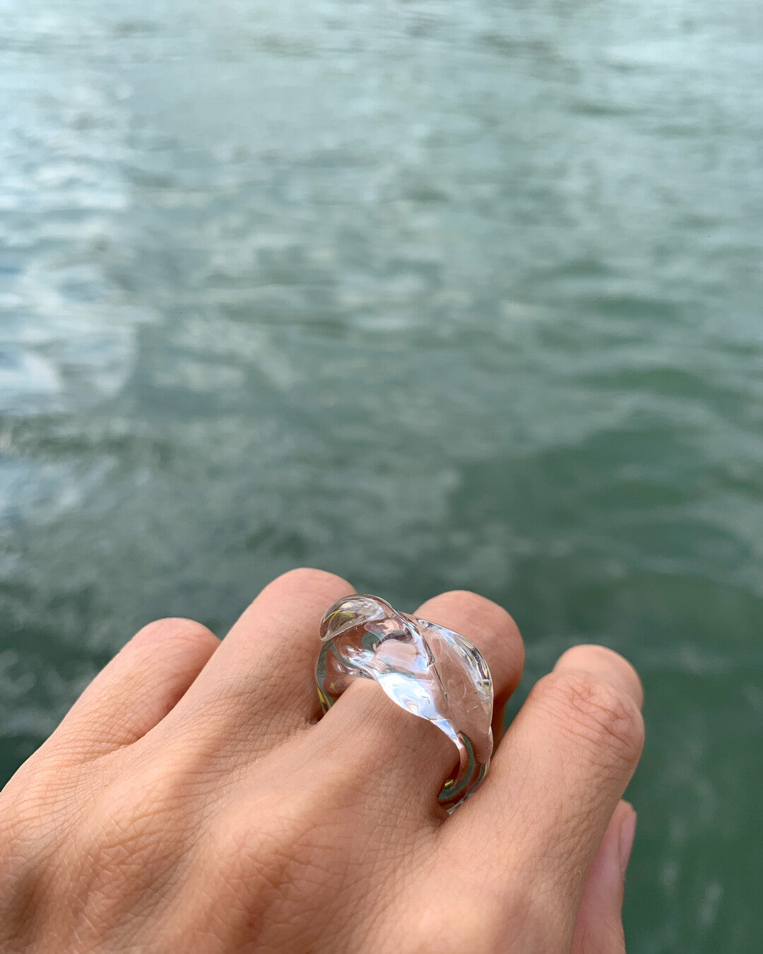 Handmade murano glass art ring - Huang Xiaozhe