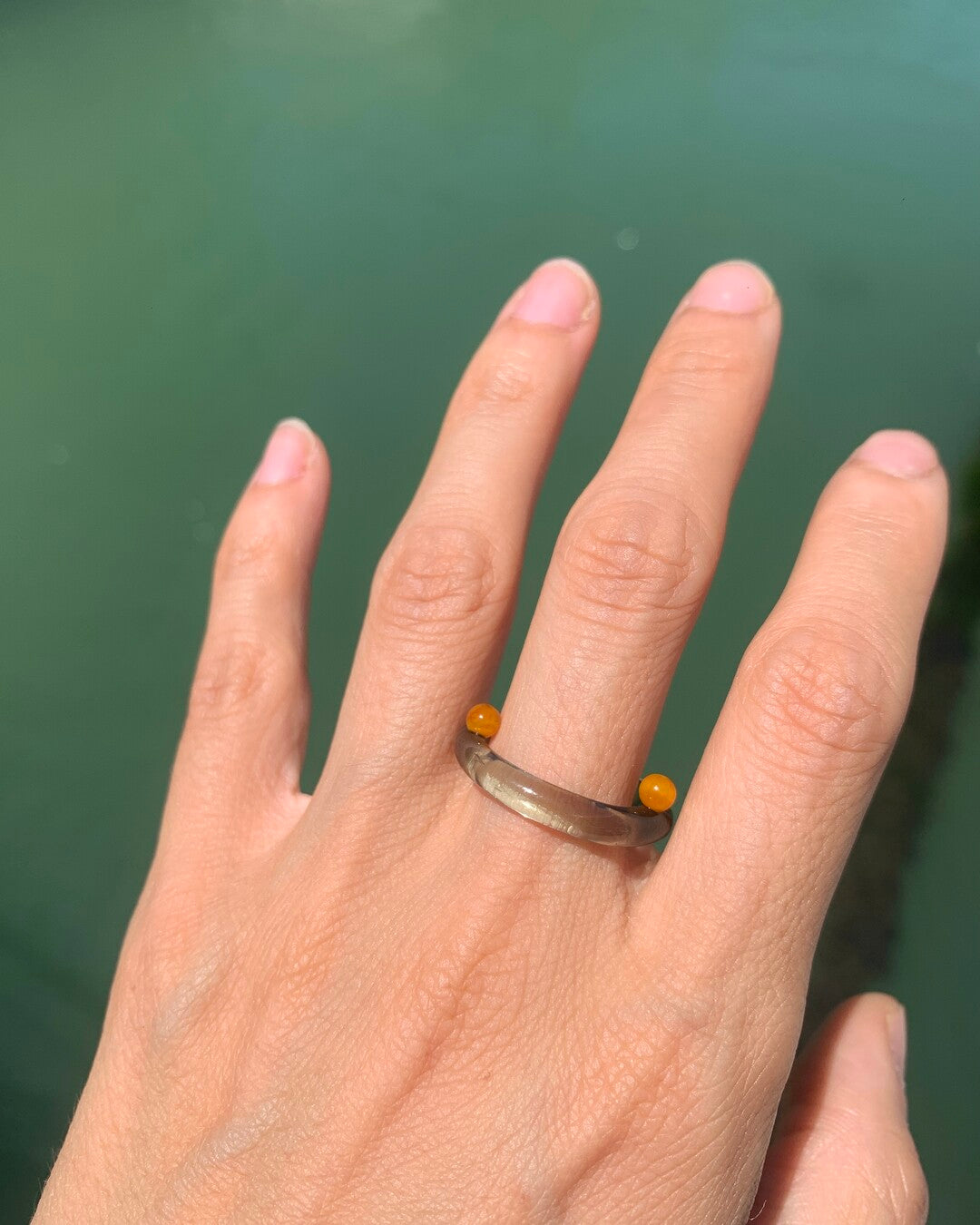 Handmade murano glass art ring - Huang Xiaozhe