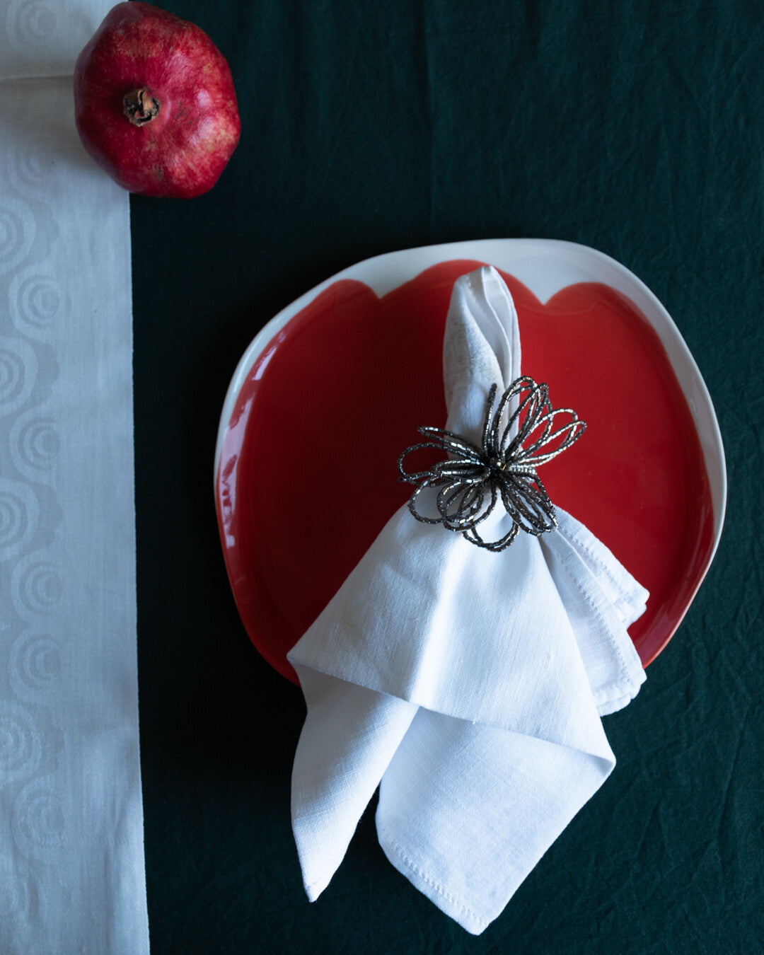 Silver Breaded Napking Ring