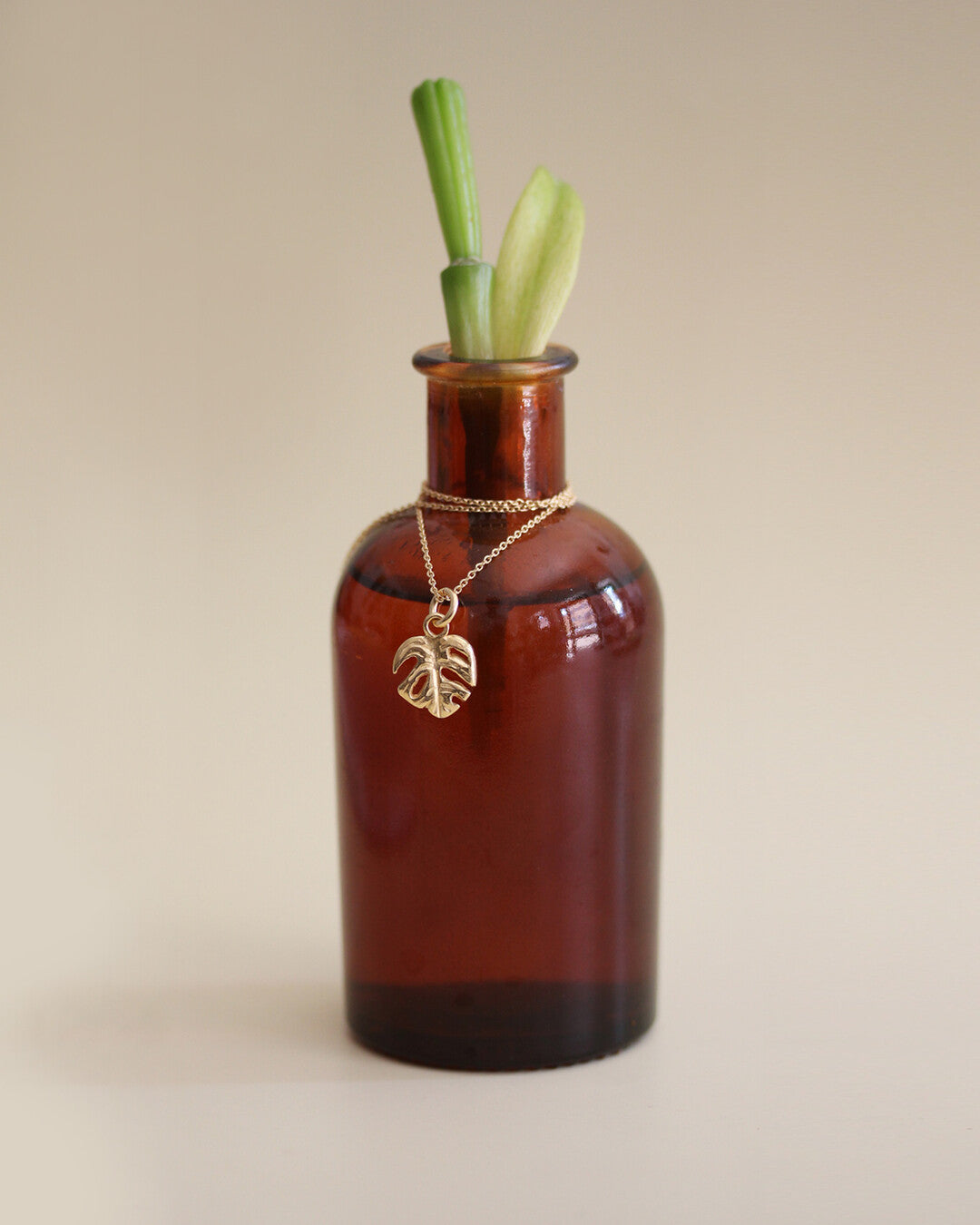 Monstera necklace