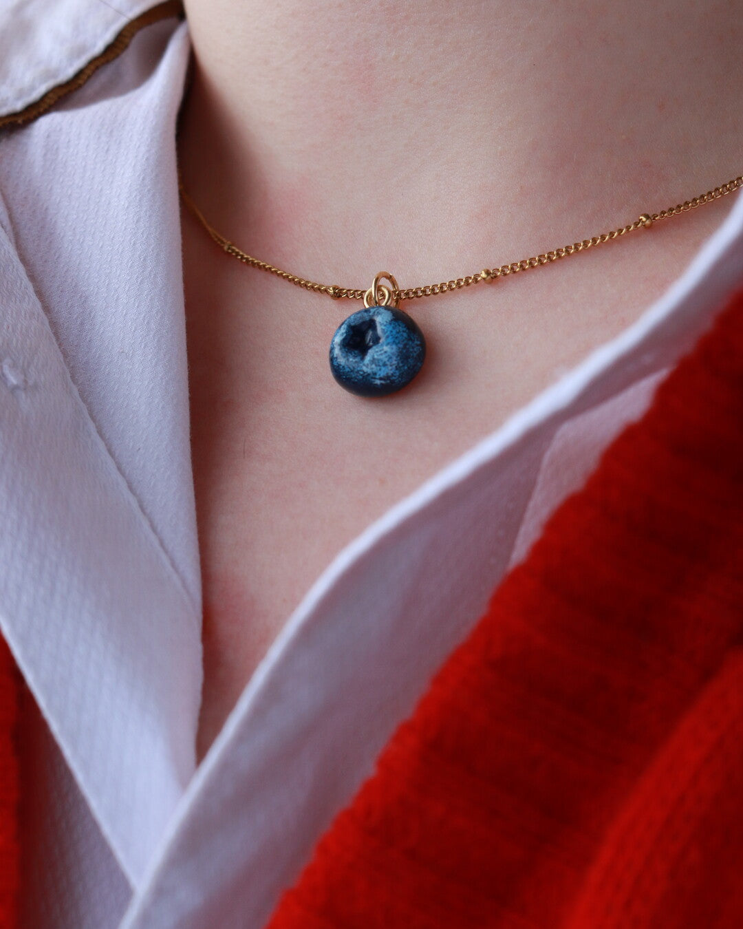 Blueberry Charm Necklace