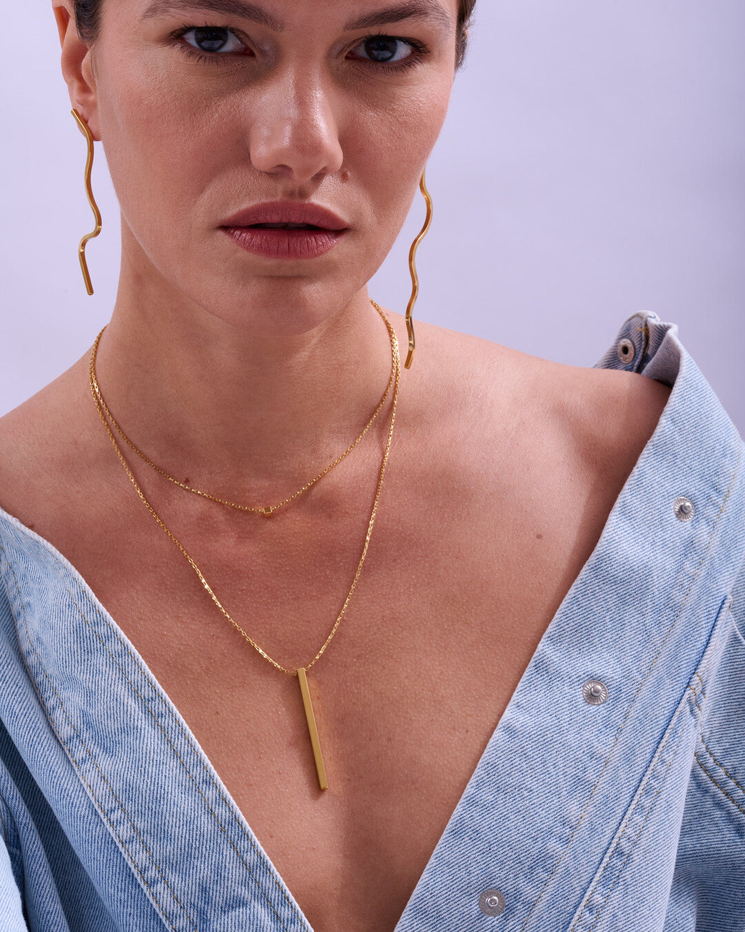 Handmade gold plated brass earrings - AtelierJOA