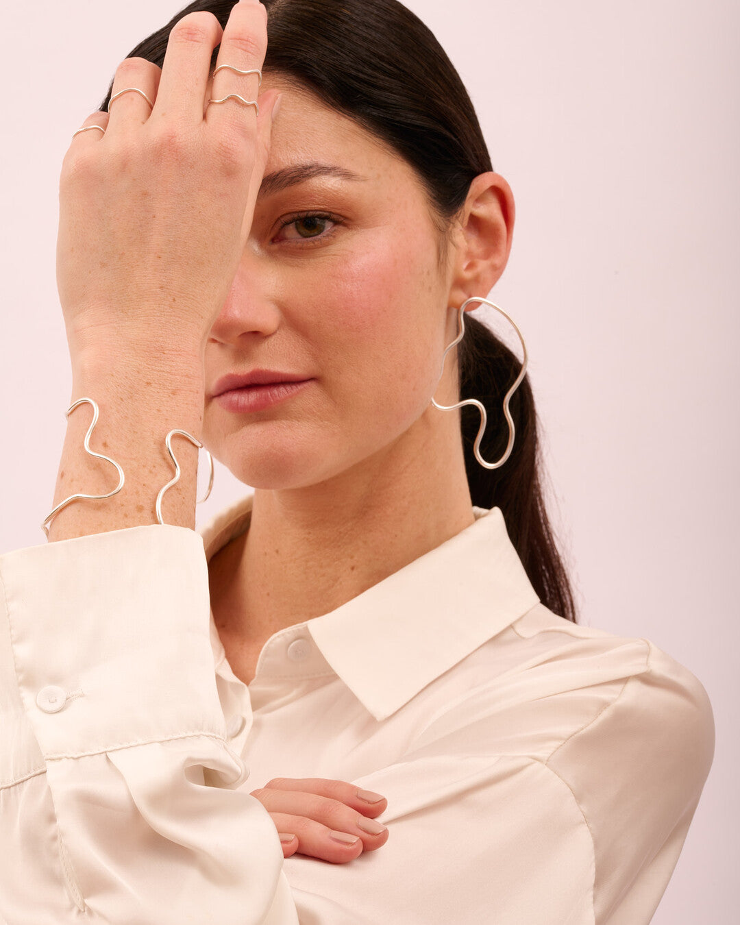 Handmade silver earrings - AtelierJOA