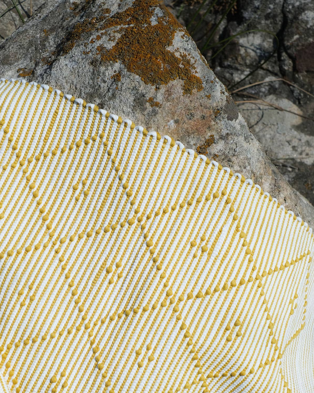 Handwoven striped rug