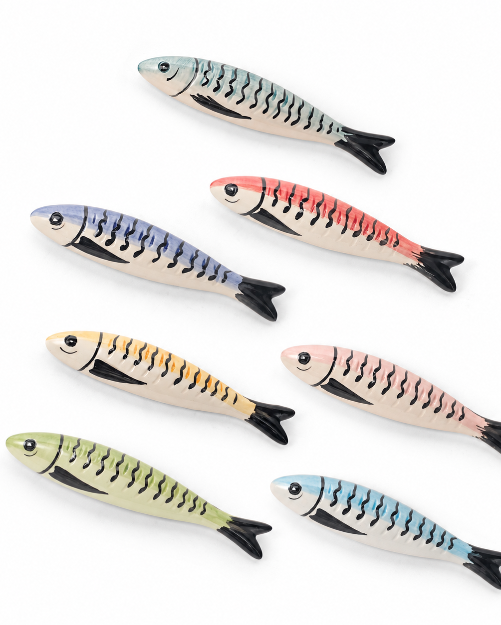 Hand-painted ceramic sardine