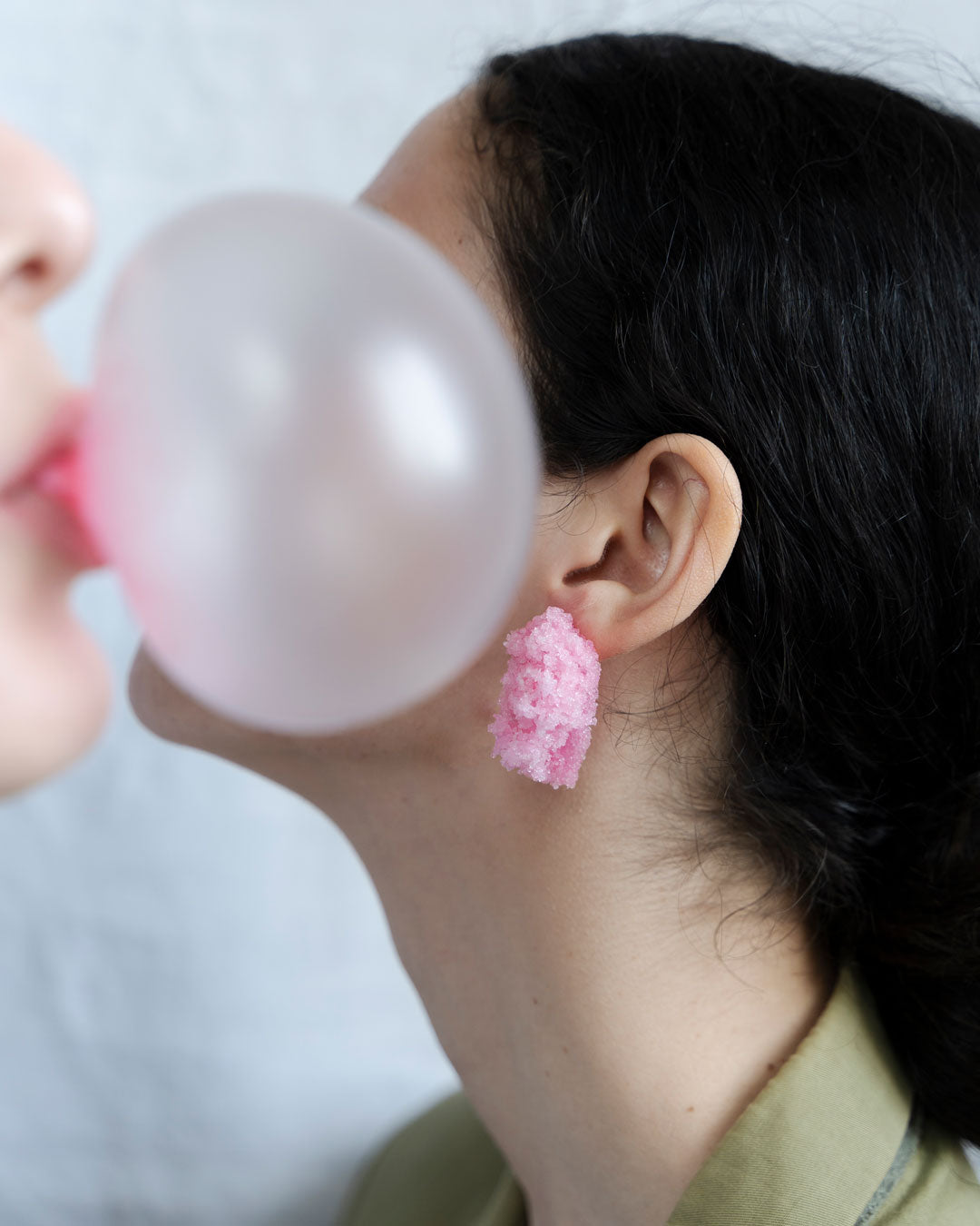 Boucles d'oreilles en sucre - Rose