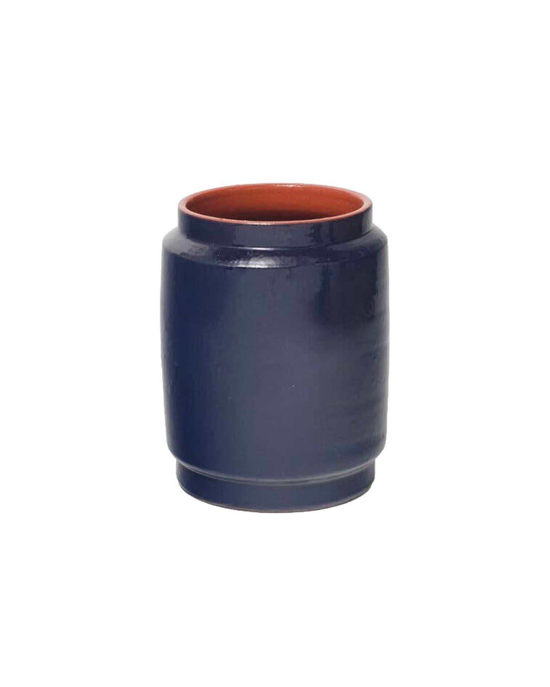Glazed clay planter
