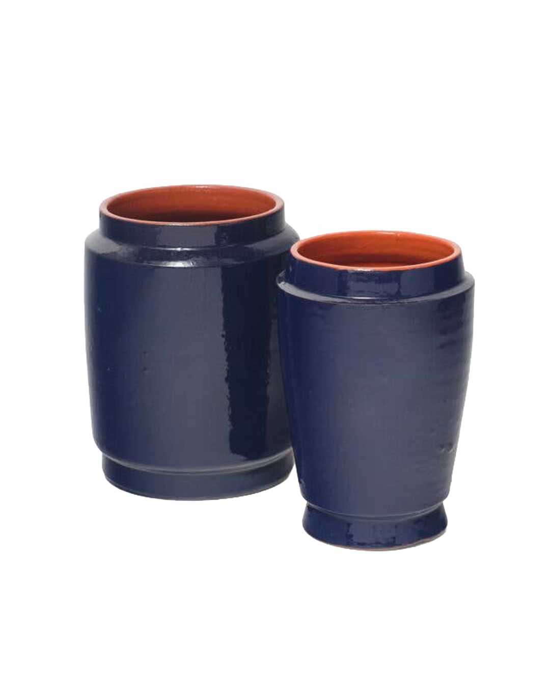 Glazed clay planter