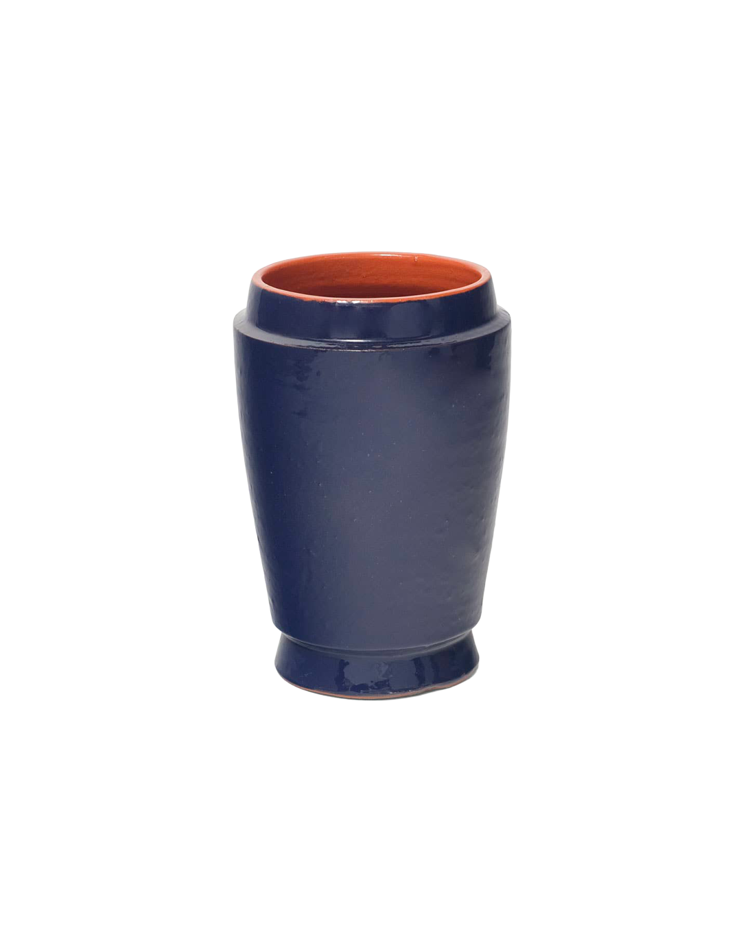 Glazed clay vase