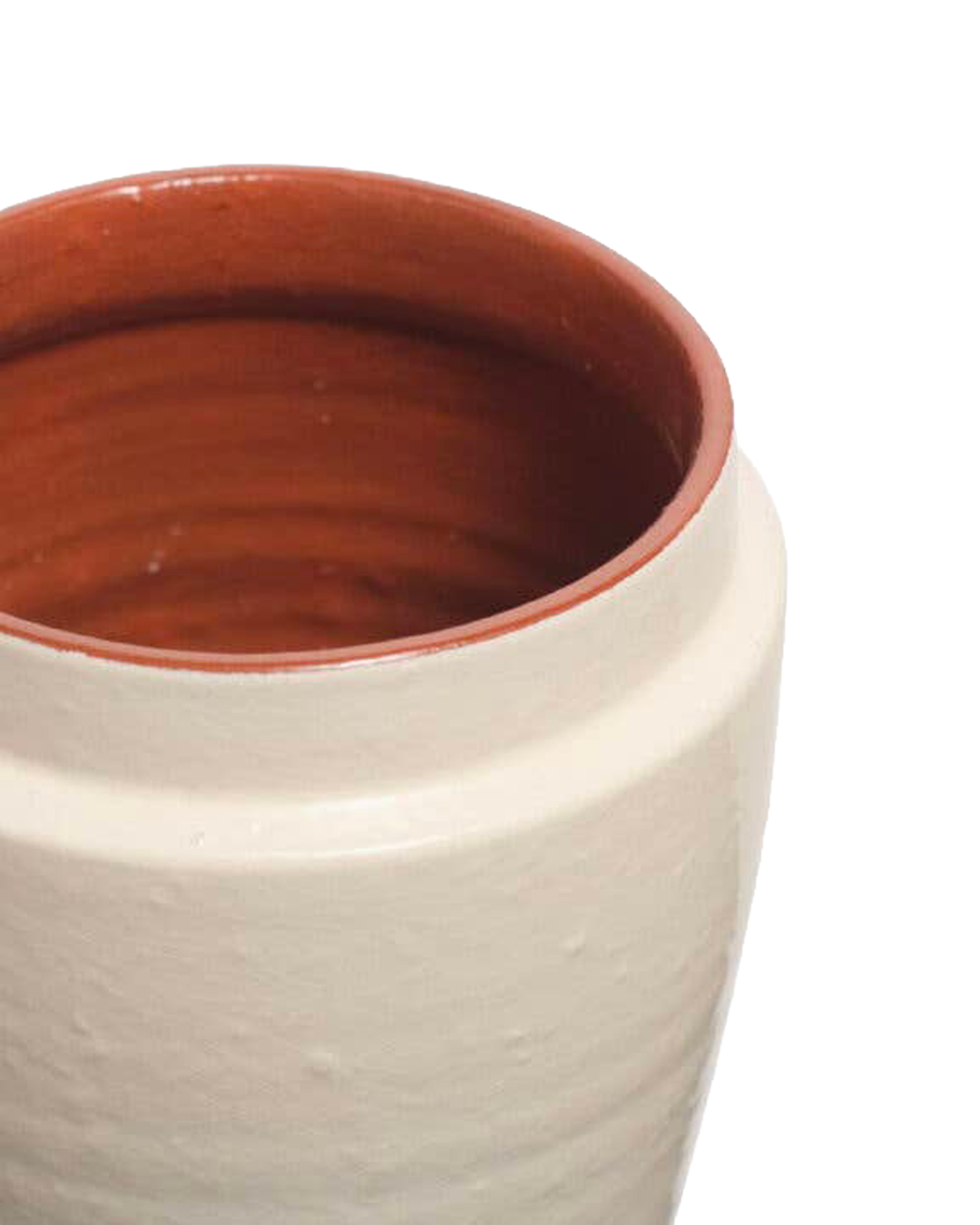 Glazed clay vase
